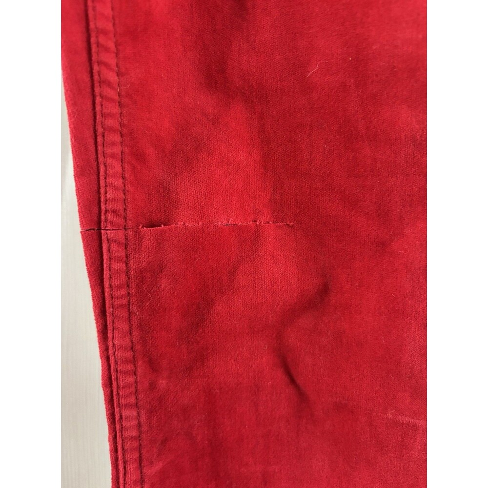 Sanctuary High Waist Velveteen Bootcut Pants Cherry Lacquer Women’s 24 FLAWED - Picture 7 of 16